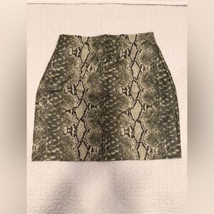 Snake Print Skirt